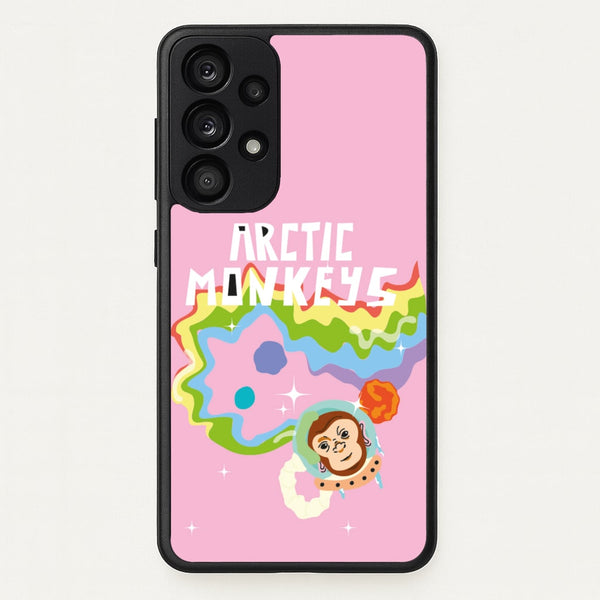 A Monkeys - Pink - Arctic Monkeys Phone Case for Galaxy A53