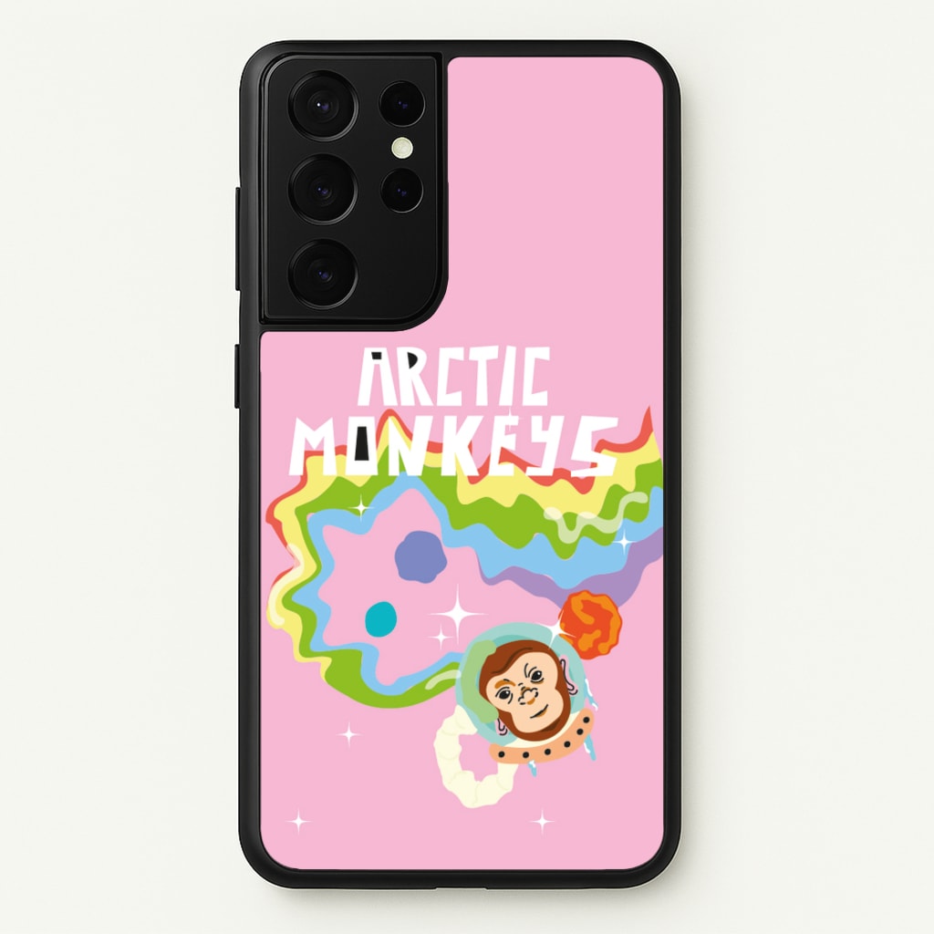 A Monkeys - Pink - Arctic Monkeys Phone Case for Galaxy S21 Ultra