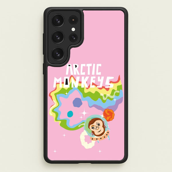 A Monkeys - Pink - Arctic Monkeys Phone Case for Galaxy S23 Ultra