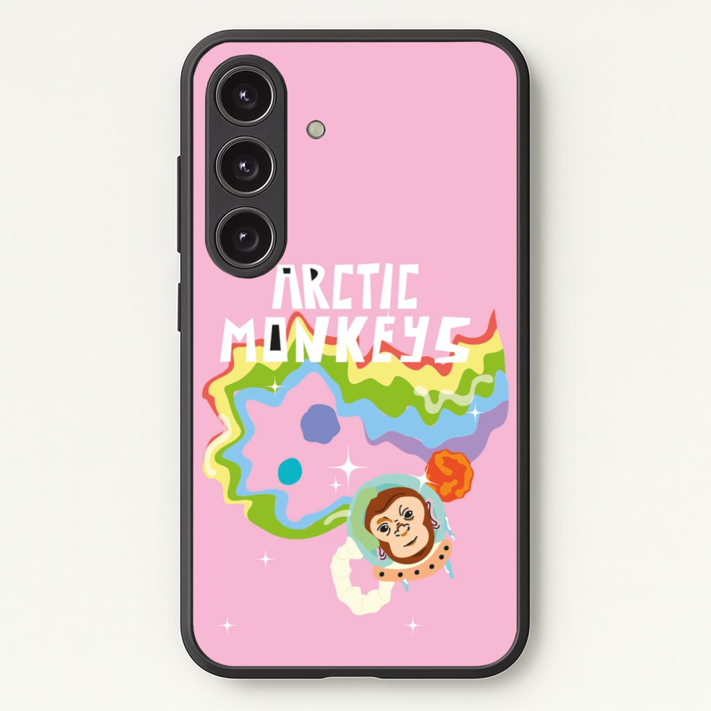 A Monkeys - Pink - Arctic Monkeys Phone Case for Galaxy S25 Plus