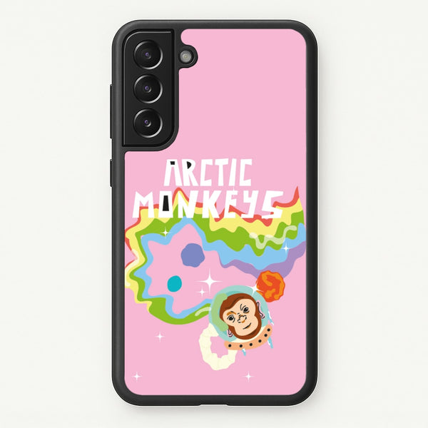 A Monkeys - Pink - Arctic Monkeys Phone Case for Galaxy S21 Plus