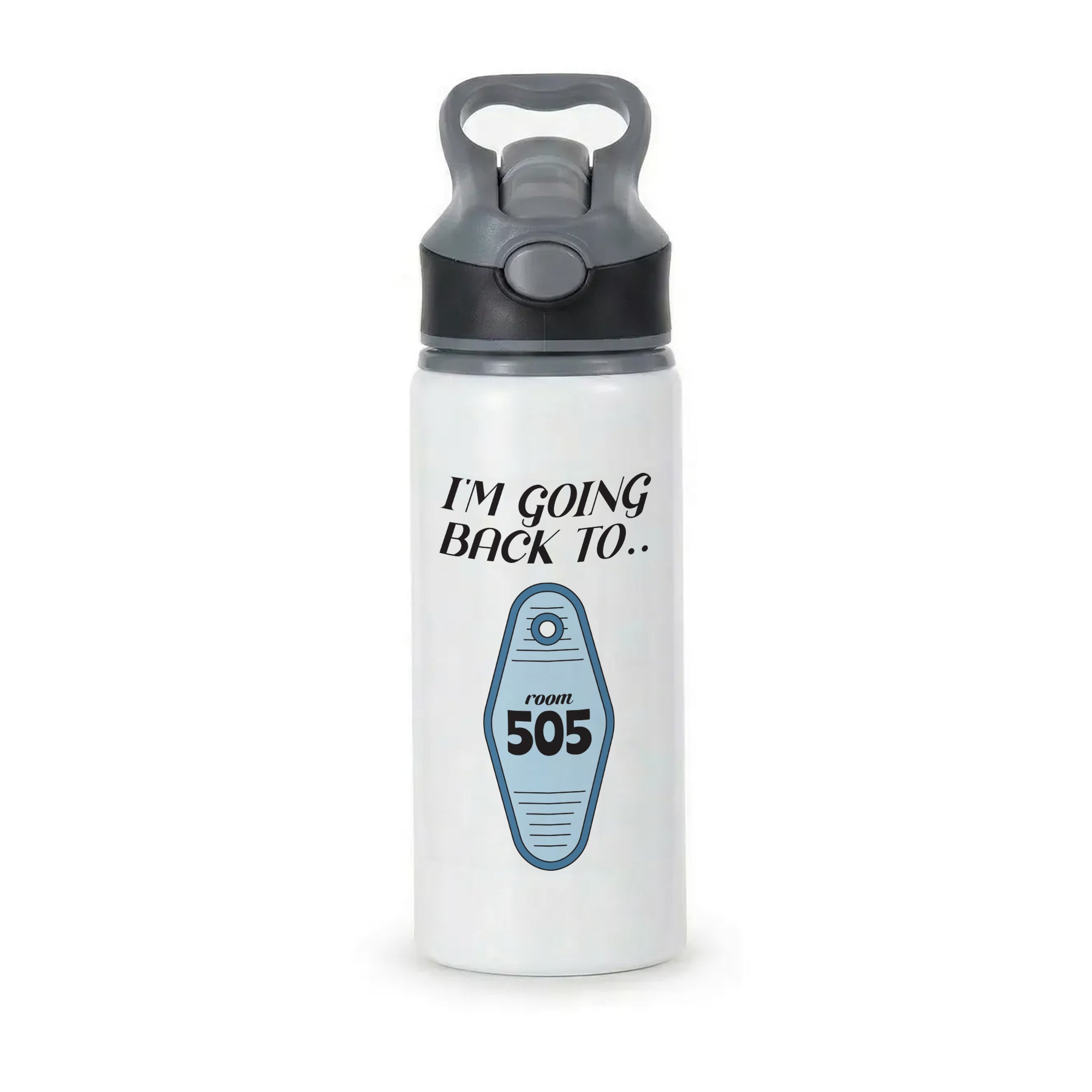 I'm Going Back To 505 Keyring Active Water Bottle - Black
