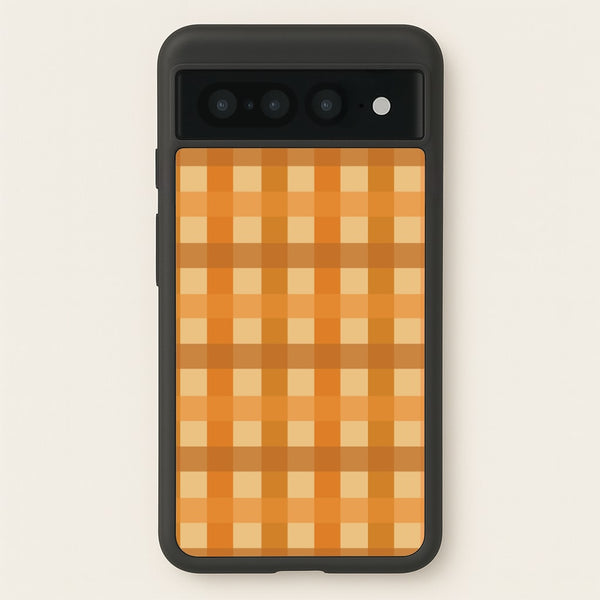 Orange Plaid Pattern- Autumn - Autumn Phone Case for Google Pixel 7 Pro