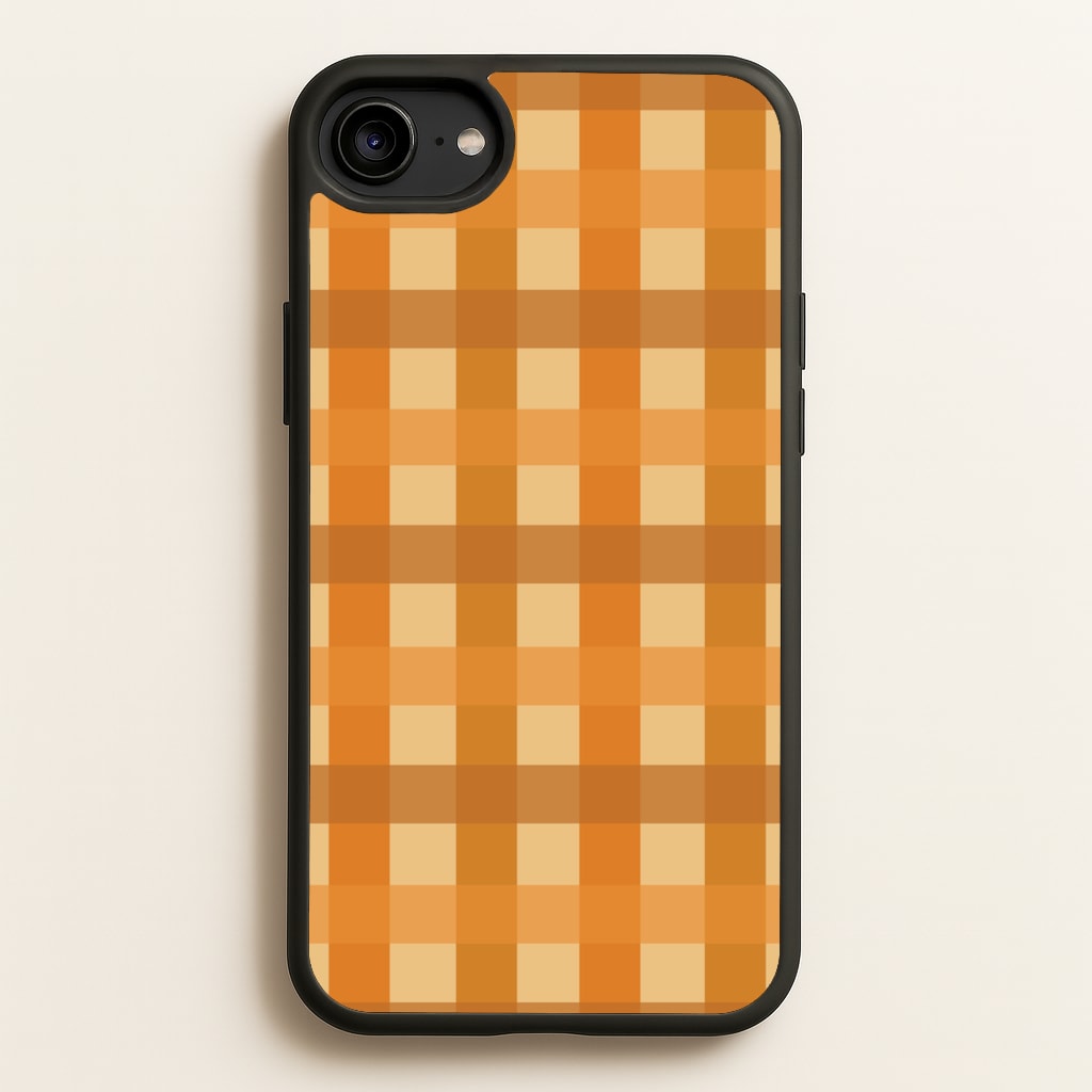 Orange Plaid Pattern- Autumn - Autumn Phone Case for iPhone 6 / 7 / 8 / SE