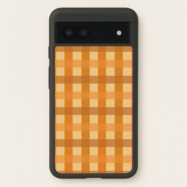 Orange Plaid Pattern- Autumn - Autumn Phone Case for Google Pixel 6a