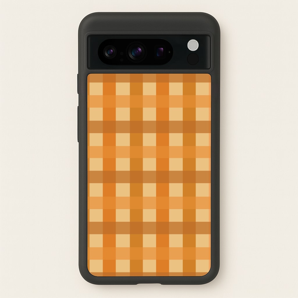 Orange Plaid Pattern- Autumn - Autumn Phone Case for Google Pixel 8 Pro