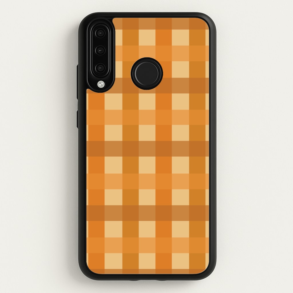Orange Plaid Pattern- Autumn - Autumn Phone Case for Huawei P30 Lite