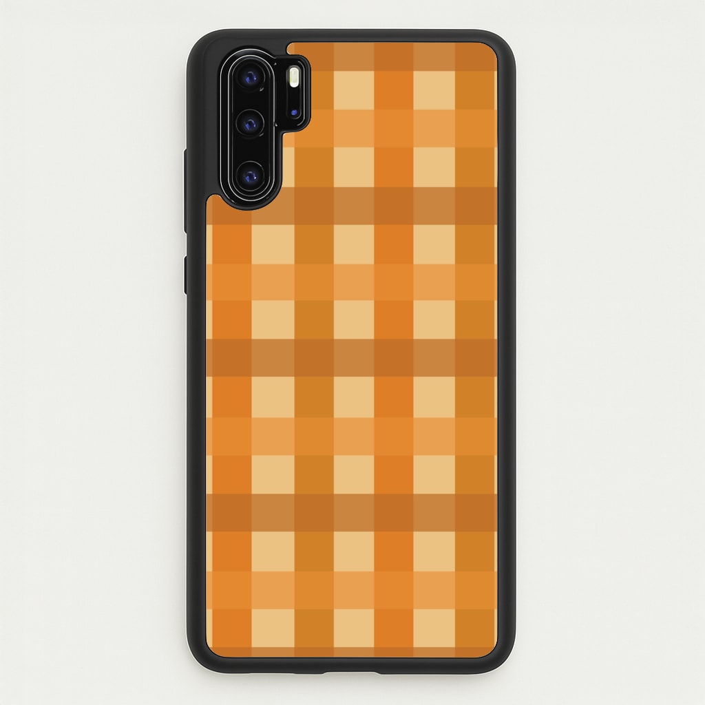 Orange Plaid Pattern- Autumn - Autumn Phone Case for Huawei P30 Pro