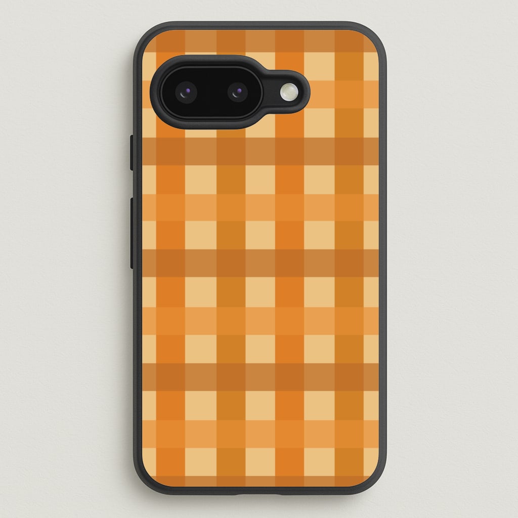 Orange Plaid Pattern- Autumn - Autumn Phone Case for Google Pixel 9a