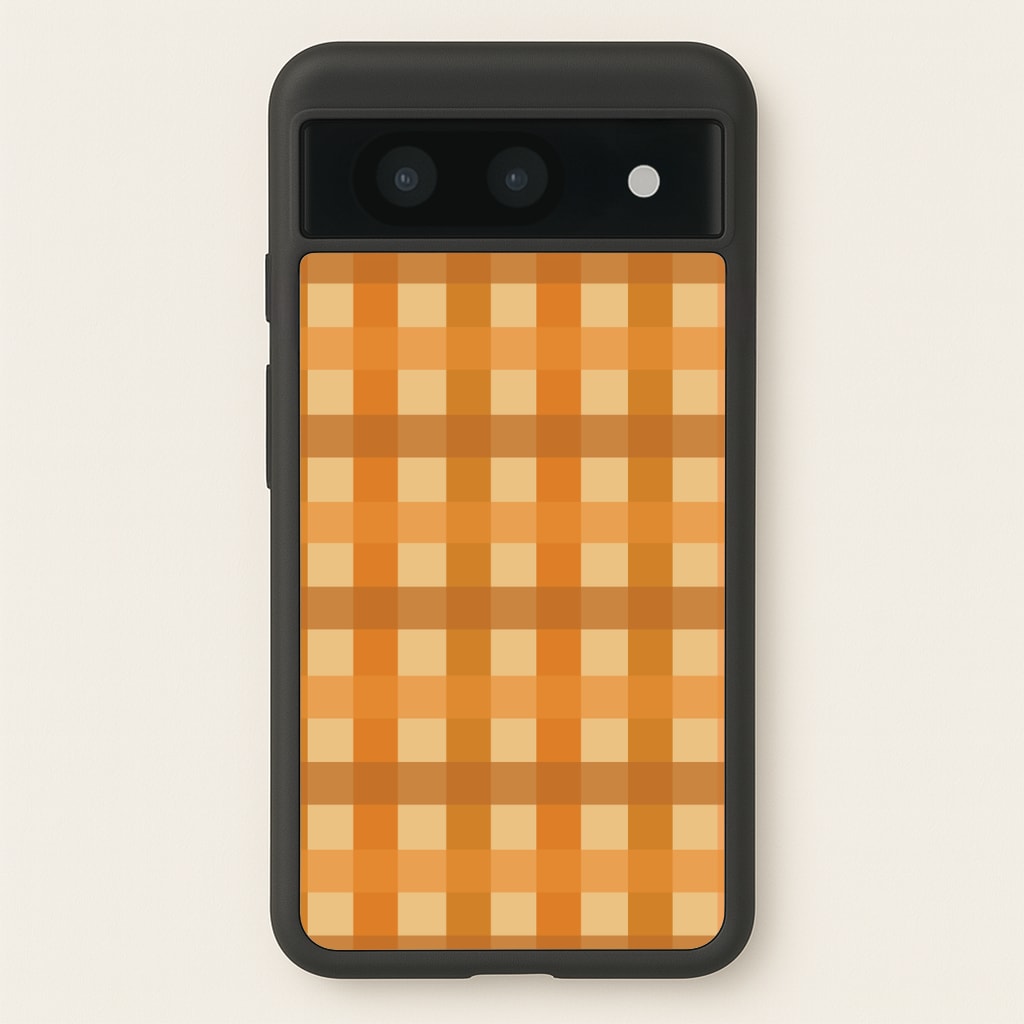 Orange Plaid Pattern- Autumn - Autumn Phone Case for Google Pixel 8a