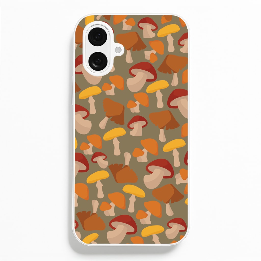 Mushroom Pattern - Autumn - Autumn Phone Case for iPhone 16 Plus