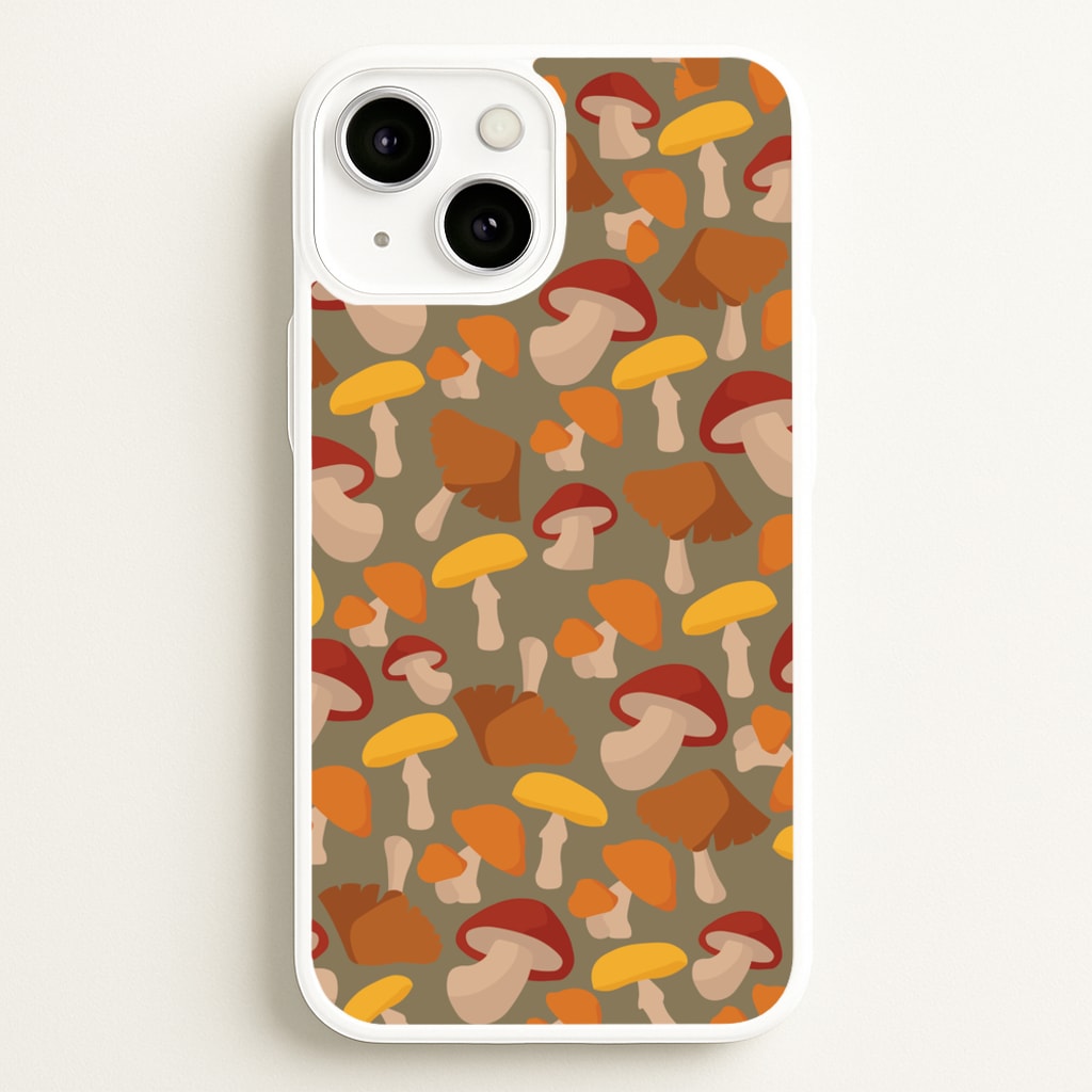 Mushroom Pattern - Autumn - Autumn Phone Case for iPhone 13 Mini