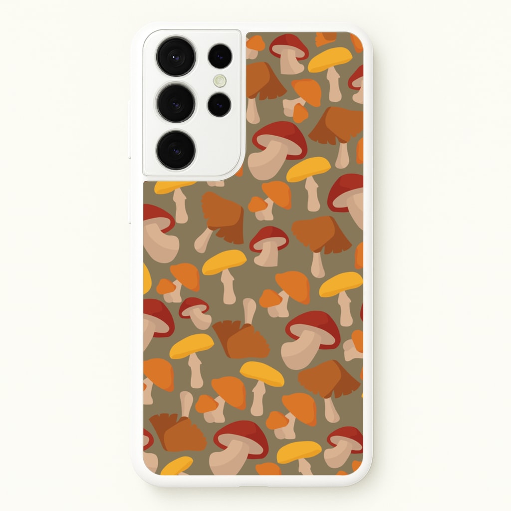 Mushroom Pattern - Autumn - Autumn Phone Case for Galaxy S21 Ultra