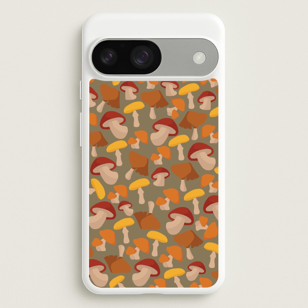 Mushroom Pattern - Autumn - Autumn Phone Case for Google Pixel 9 / 9 Pro