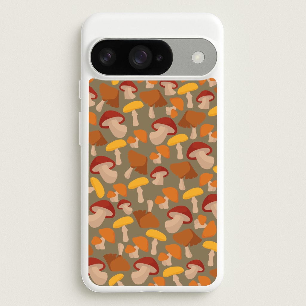 Mushroom Pattern - Autumn Phone Case for Google Pixel 10 / 10 Pro