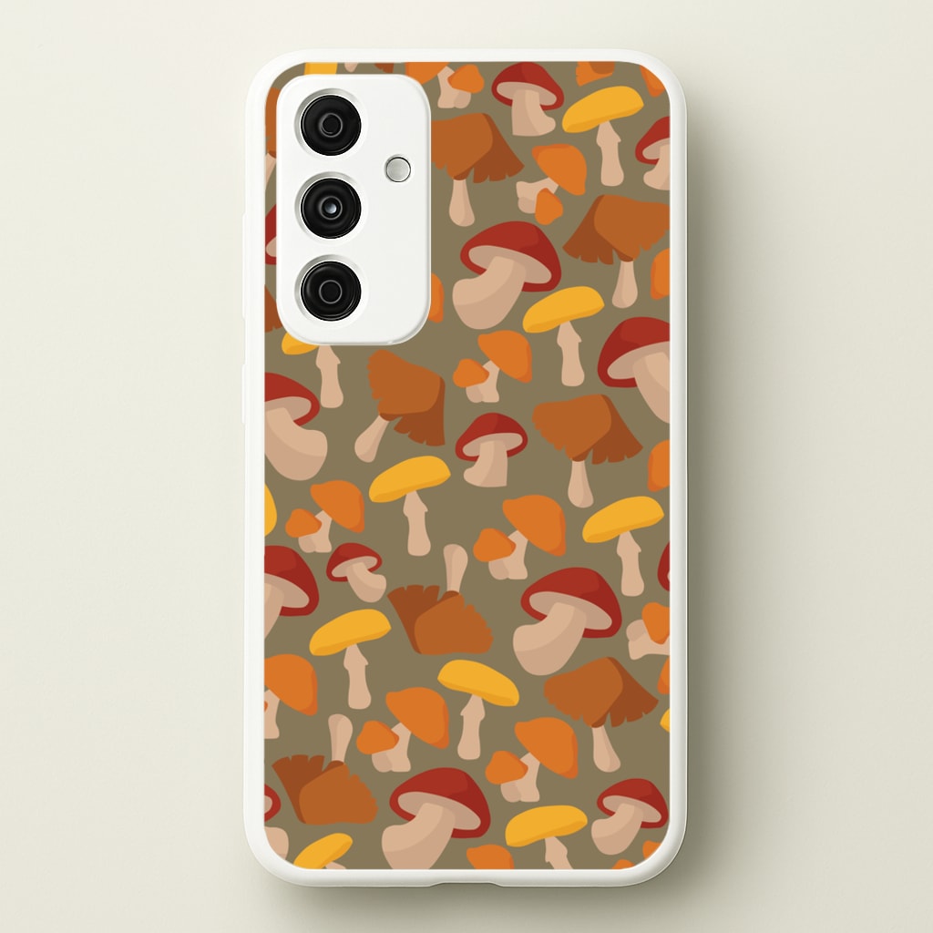 Mushroom Pattern - Autumn - Autumn Phone Case for Galaxy A55