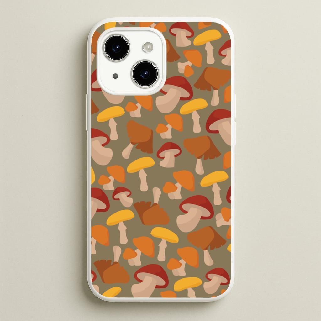Mushroom Pattern - Autumn - Autumn Phone Case for iPhone 15