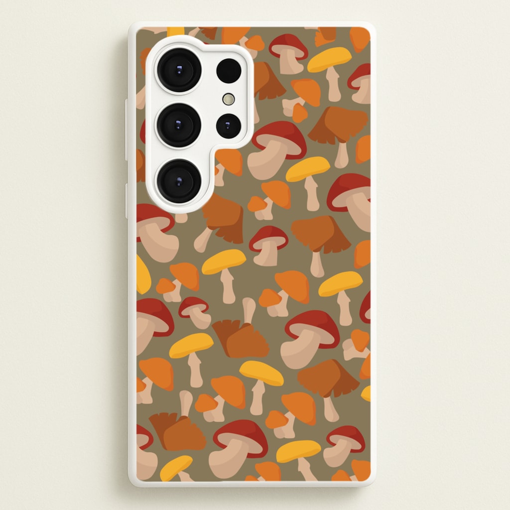 Mushroom Pattern - Autumn - Autumn Phone Case for Galaxy S25 Ultra