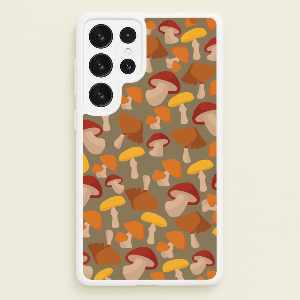 Mushroom Pattern - Autumn - Autumn Phone Case for Galaxy S23 Ultra