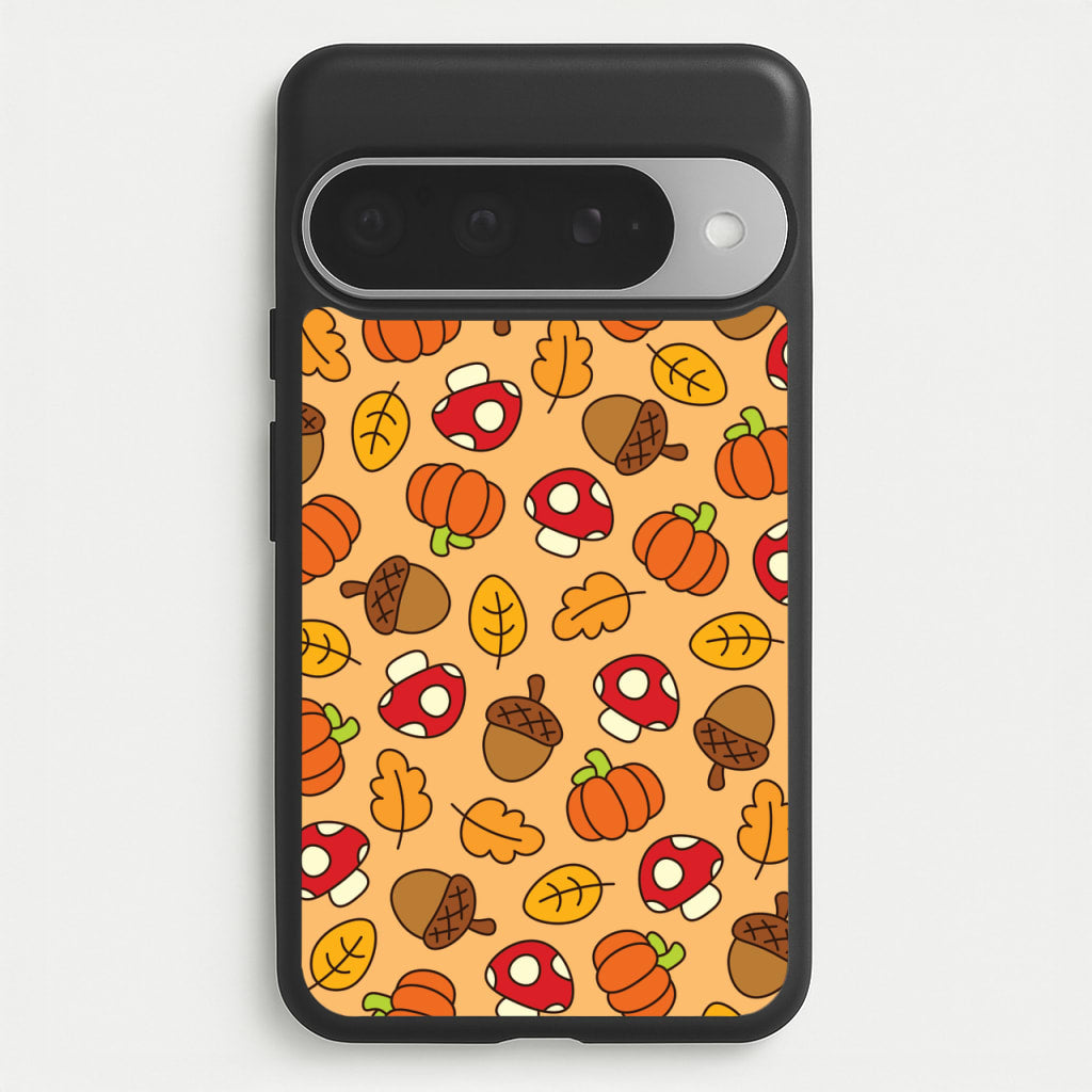 Cartoon Autumn Icons Pattern Phone Case for Google Pixel 10 Pro XL