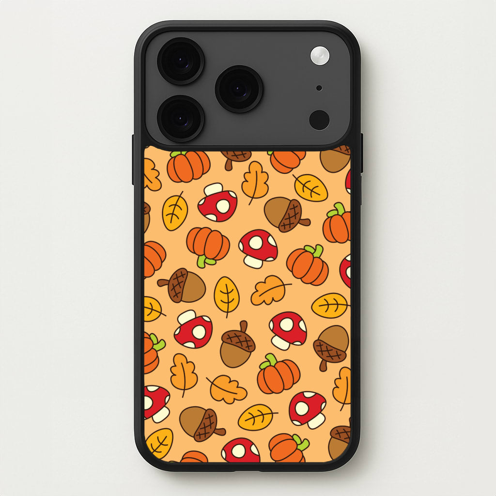 Cartoon Autumn Icons Pattern Phone Case for iPhone 17 Pro