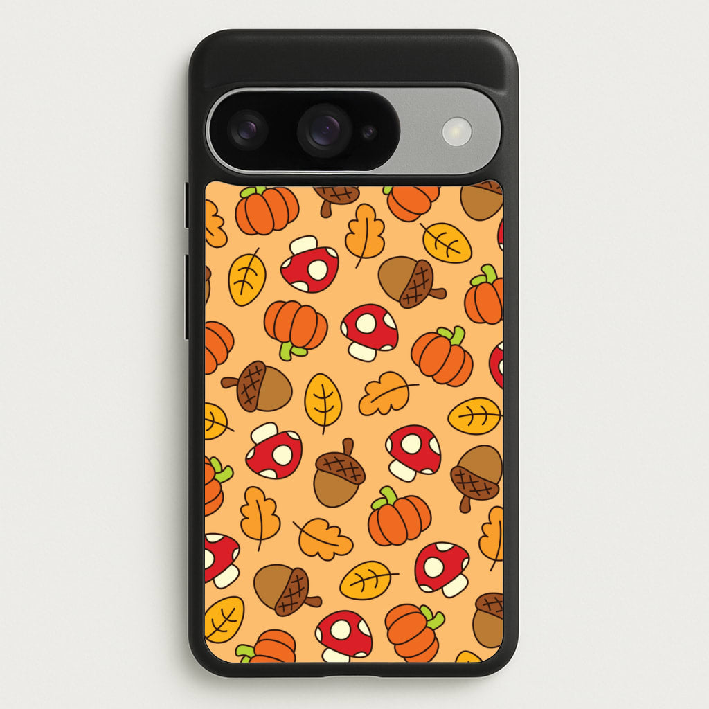 Cartoon Autumn Icons Pattern Phone Case for Google Pixel 10 / 10 Pro