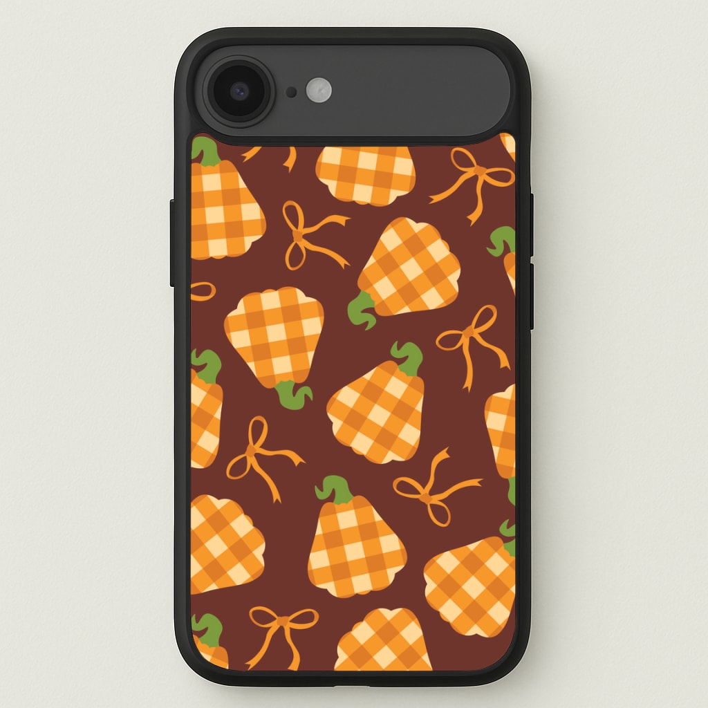 Tartan Pumpkins And Bows Pattern Phone Case for iPhone 17 Air