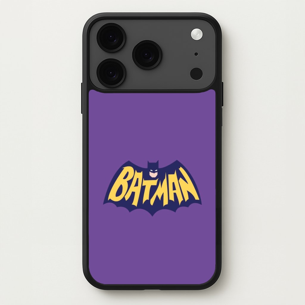 Bat Superhero Purple Logo Phone Case for iPhone 17 Pro
