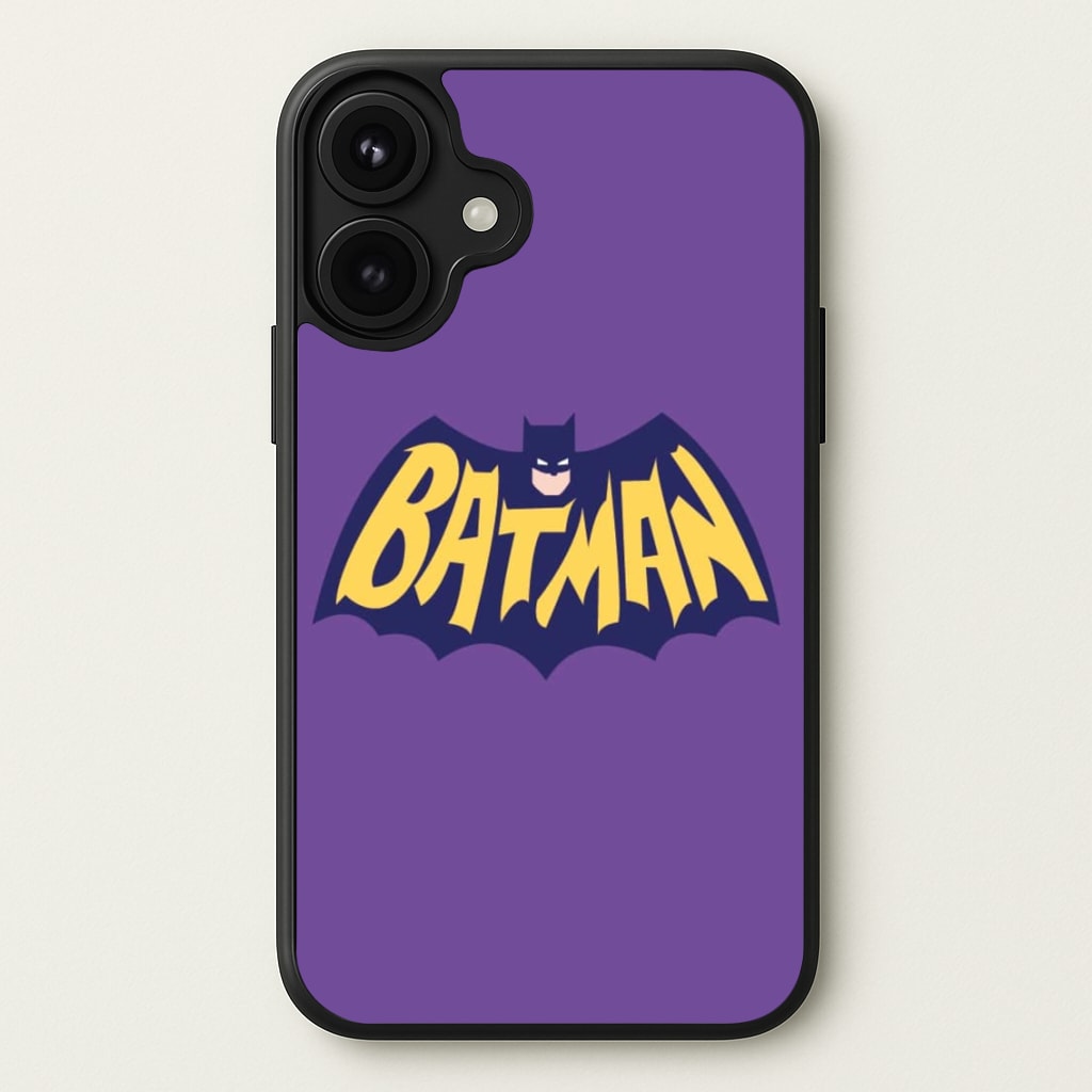 Bat Superhero Purple Logo Phone Case for iPhone 17