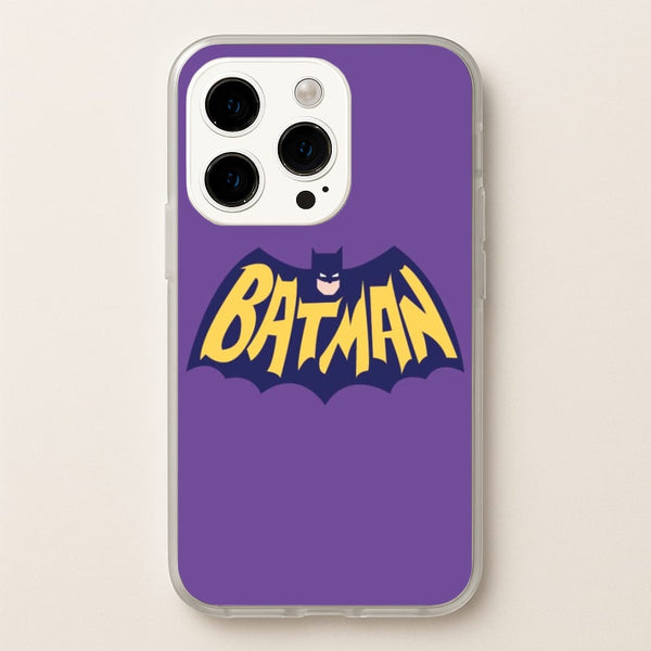Bat Superhero Purple Logo - Batman Phone Case for iPhone 15 Pro Max