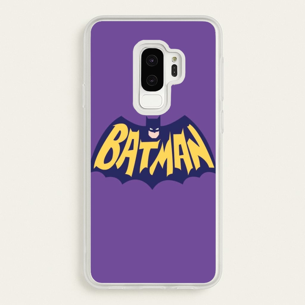 Bat Superhero Purple Logo - Batman Phone Case for Galaxy S9 Plus