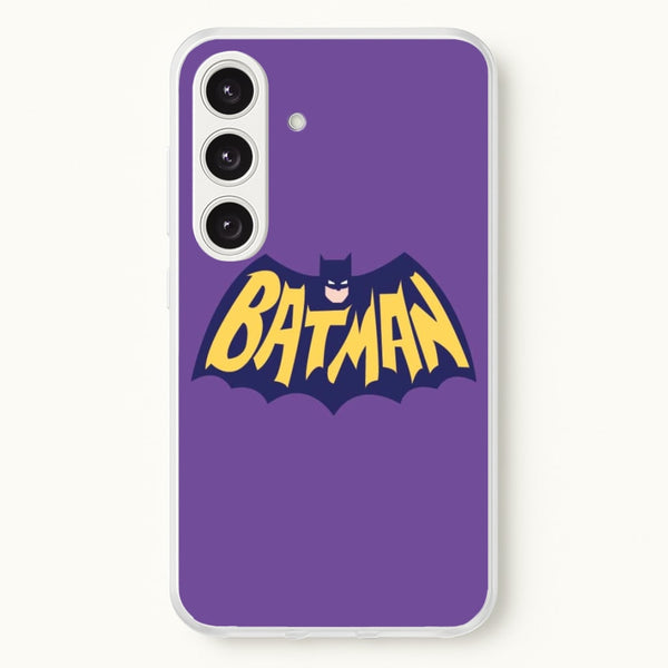 Bat Superhero Purple Logo - Batman Phone Case for Galaxy S24