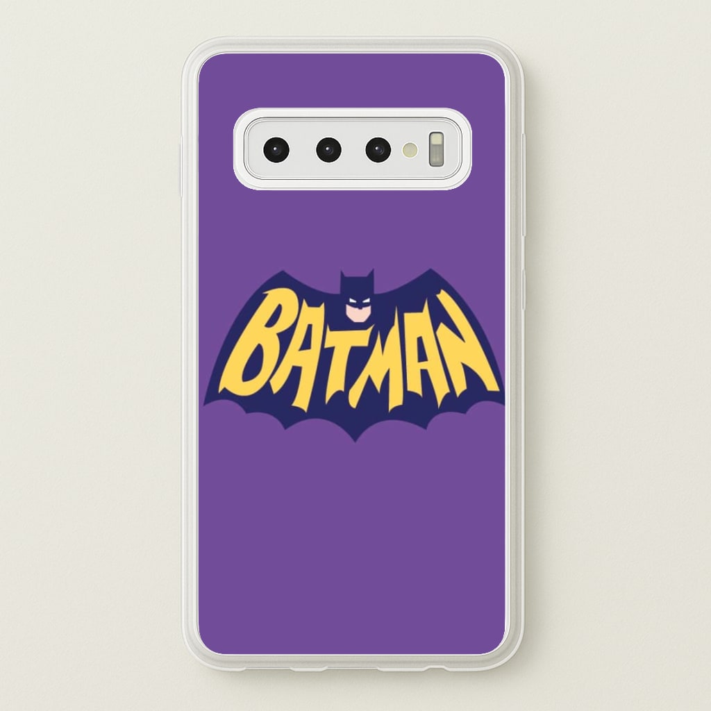 Bat Superhero Purple Logo - Batman Phone Case for Galaxy S10 Plus