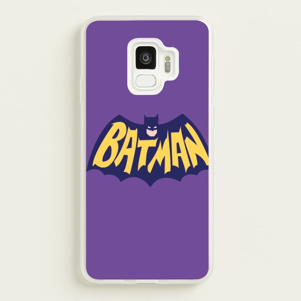 Bat Superhero Purple Logo - Batman Phone Case for Galaxy S9