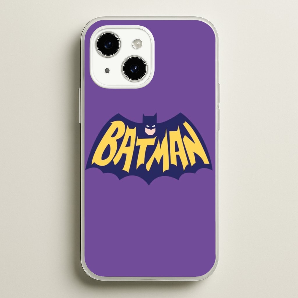 Bat Superhero Purple Logo - Batman Phone Case for iPhone 15
