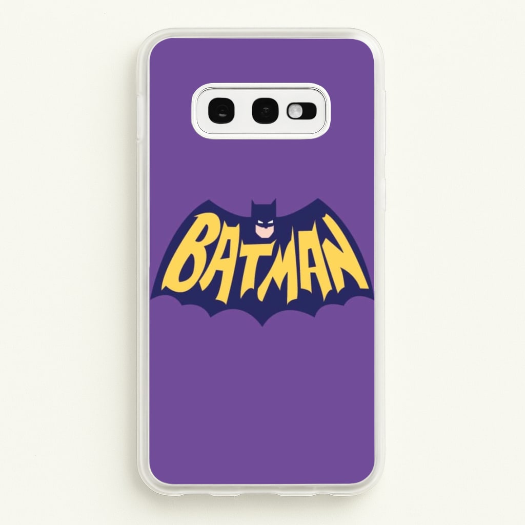 Bat Superhero Purple Logo - Batman Phone Case for Galaxy S10e