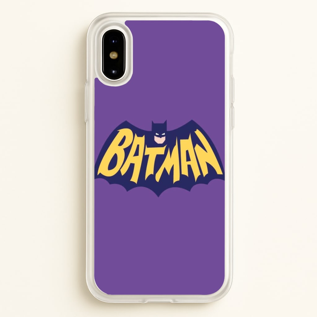 Bat Superhero Purple Logo - Batman Phone Case for iPhone X / XS