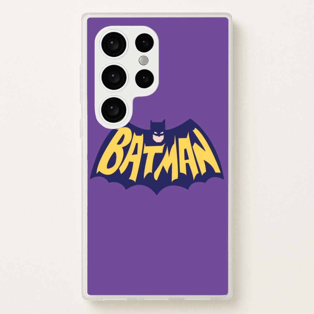 Bat Superhero Purple Logo - Batman Phone Case for Galaxy S24 Ultra