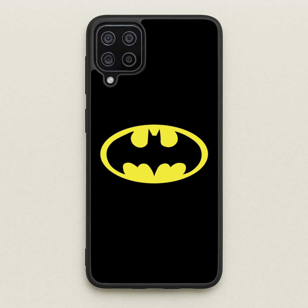 Black Bat Superhero Logo - Batman Phone Case for Galaxy A12