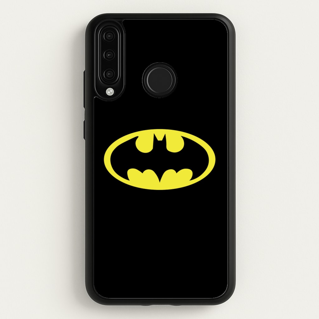 Black Bat Superhero Logo - Batman Phone Case for Huawei P30 Lite