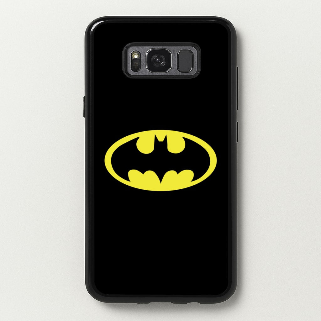 Black Bat Superhero Logo - Batman Phone Case for Galaxy S8 Plus