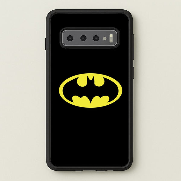 Black Bat Superhero Logo - Batman Phone Case for Galaxy S10