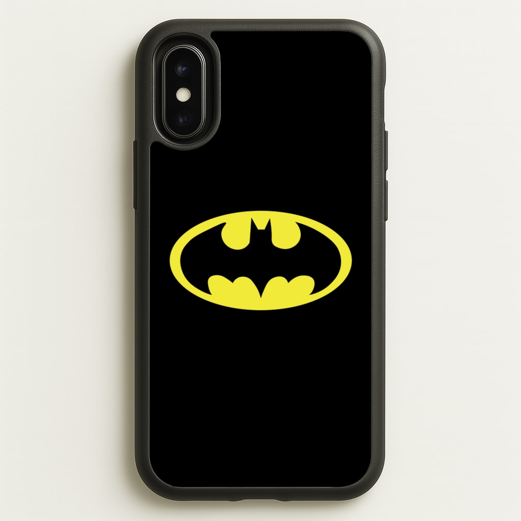 Black Bat Superhero Logo - Batman Phone Case for iPhone X / XS