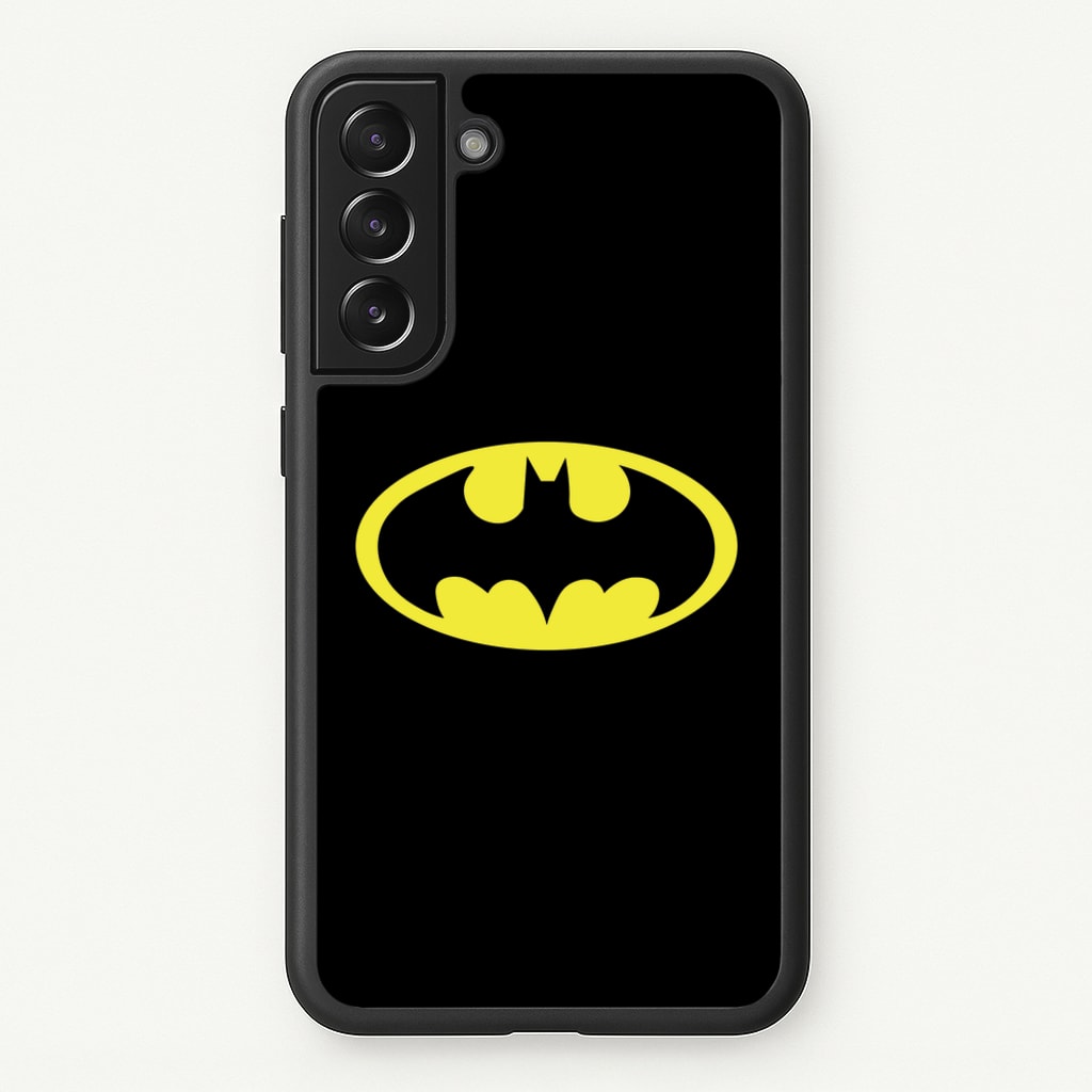Black Bat Superhero Logo - Batman Phone Case for Galaxy S22