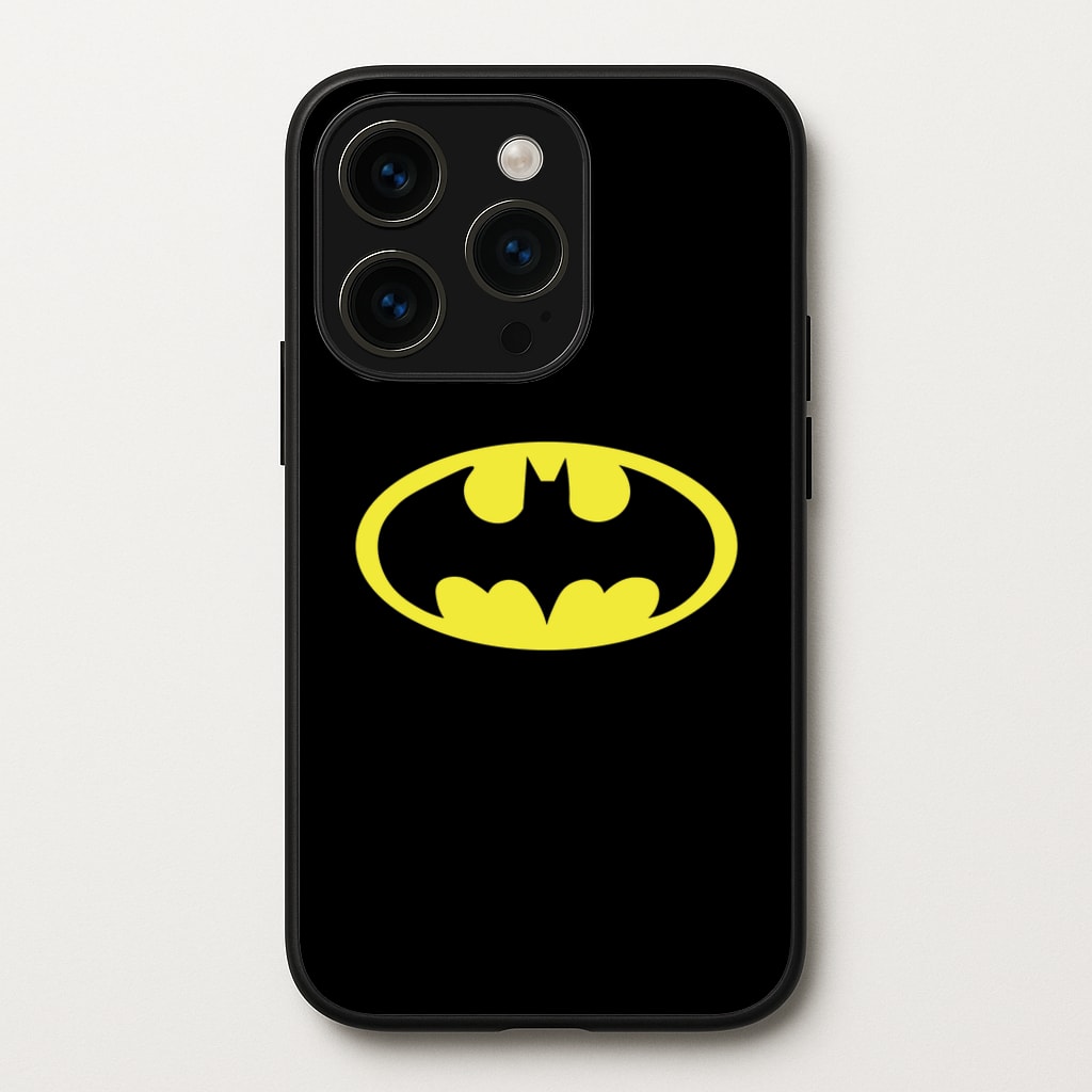 Black Bat Superhero Logo - Batman Phone Case for iPhone 15 Pro Max