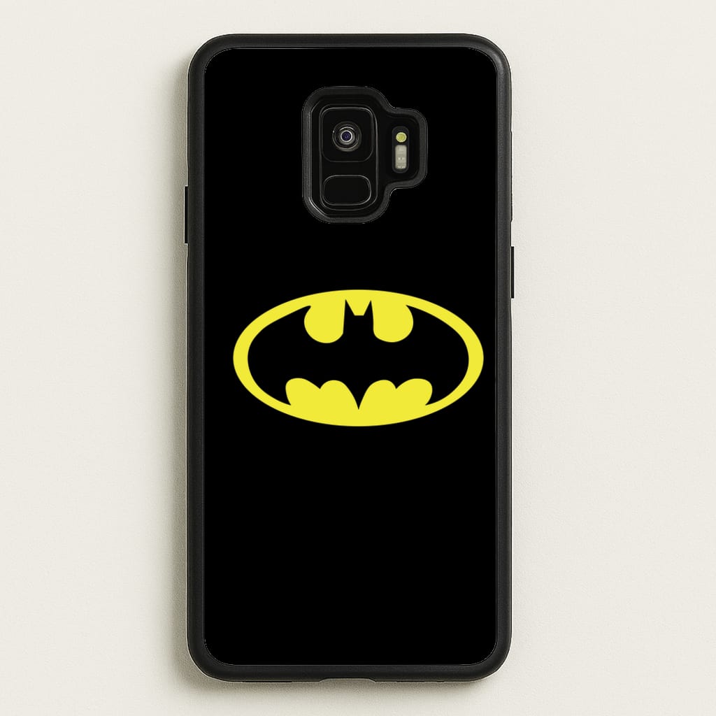 Black Bat Superhero Logo - Batman Phone Case for Galaxy S9