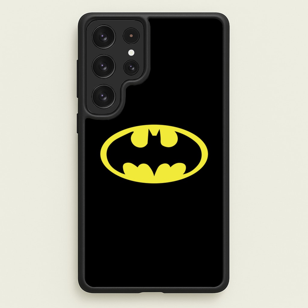 Black Bat Superhero Logo - Batman Phone Case for Galaxy S23 Ultra