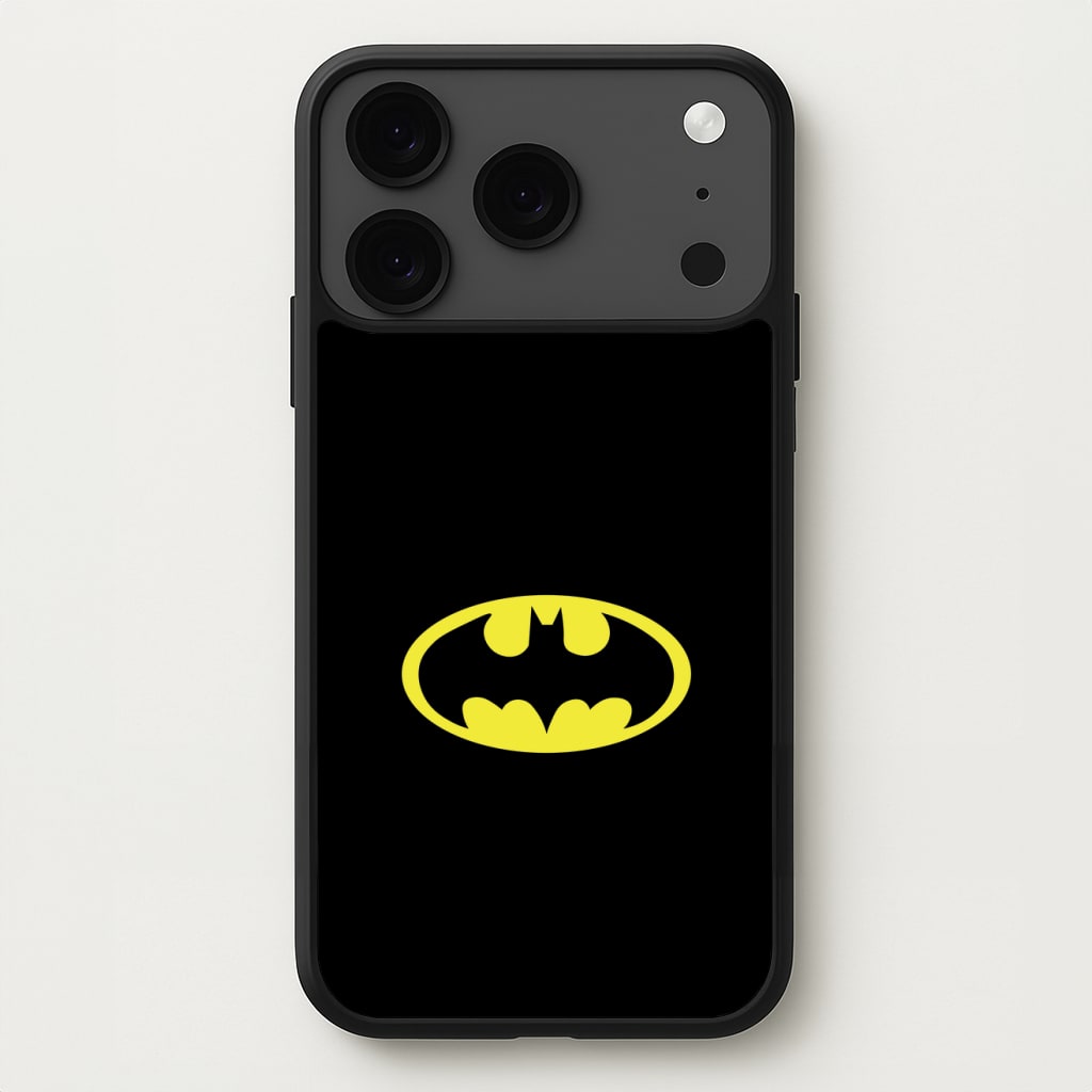 Black Bat Superhero Logo Phone Case for iPhone 17 Pro