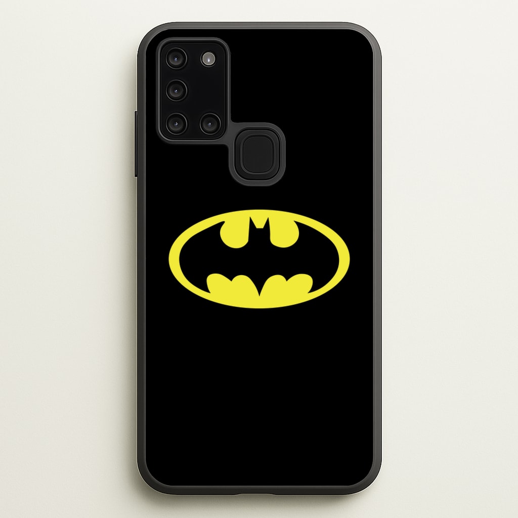 Black Bat Superhero Logo - Batman Phone Case for Galaxy A21s