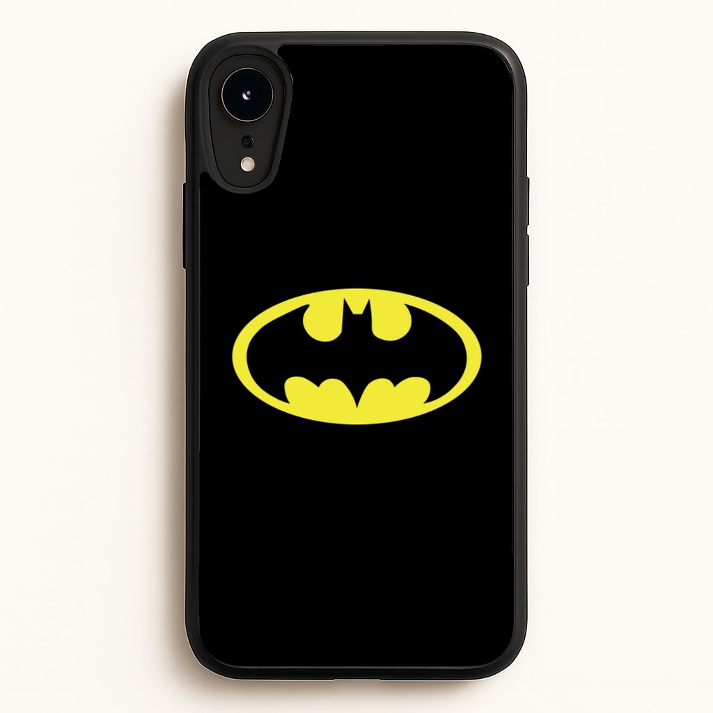 Black Bat Superhero Logo - Batman Phone Case for iPhone XR